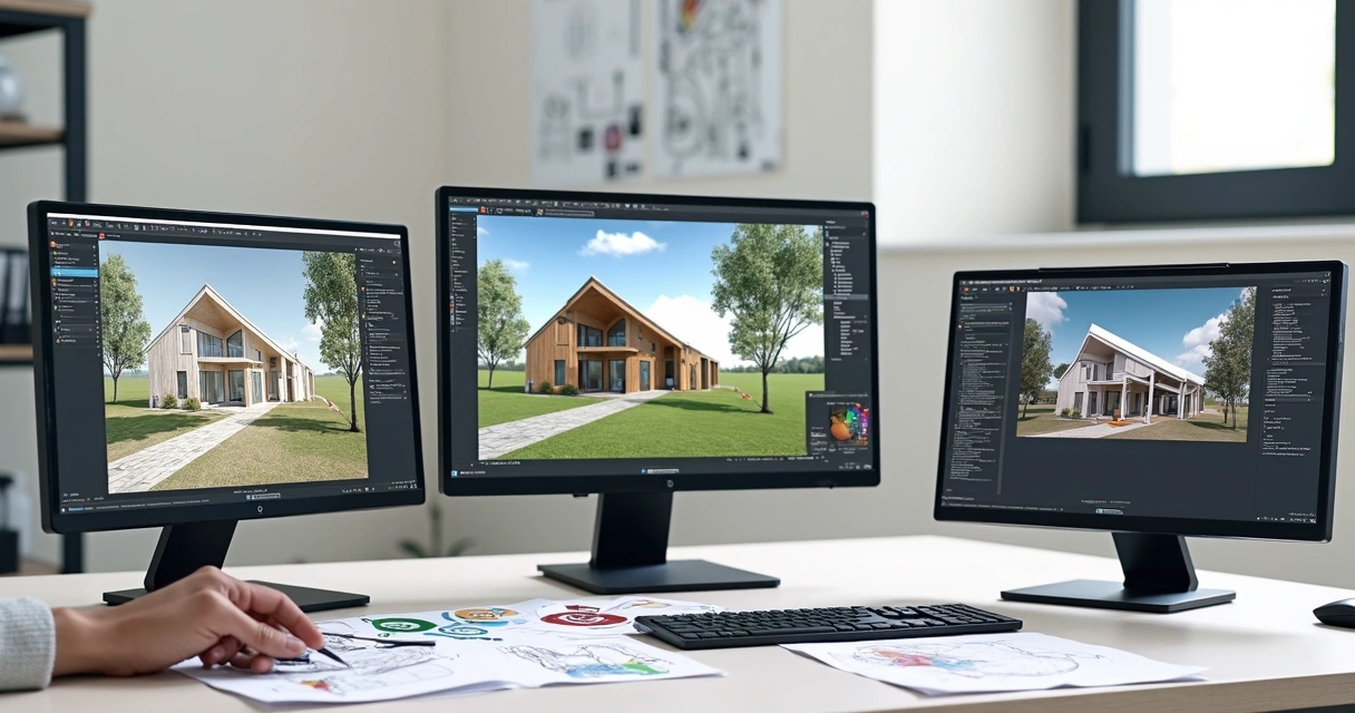 Fluxo de trabalho do modelo ao render final em Revit com pós-produção 