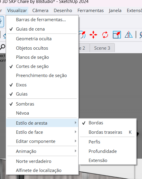 Estilo de Arestas SketchUp 2